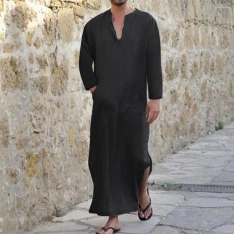 Męska odzież sutowa Przenośna długotropiwana mężczyzna luźna koszula długa lekka codzienna zużycie