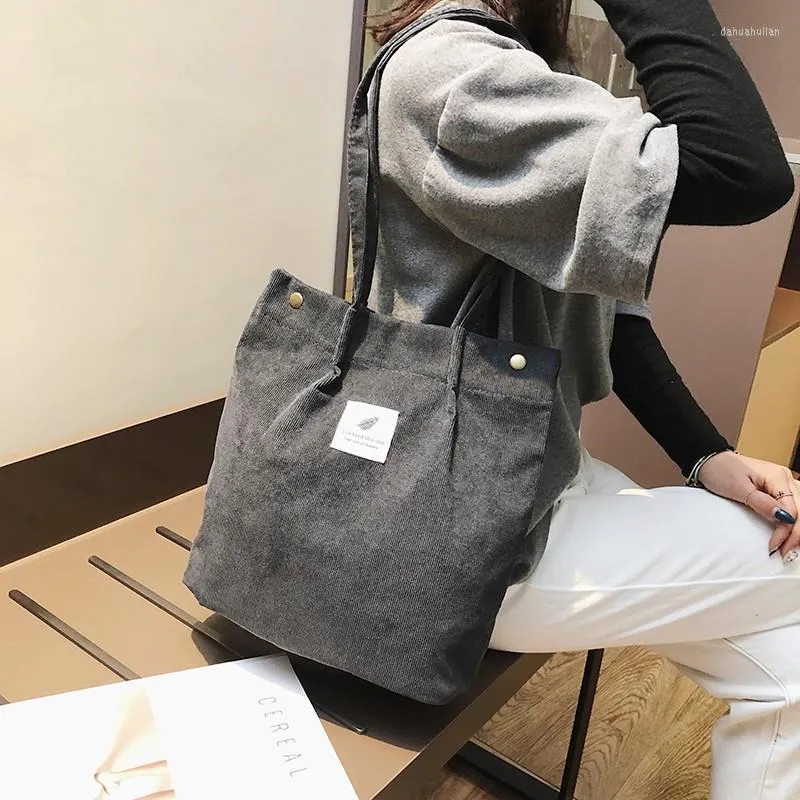 이브닝 가방 한국 여성 핸드백 대용량 크리에이티브 코듀로이 쇼핑 천 캐주얼 패션 어깨