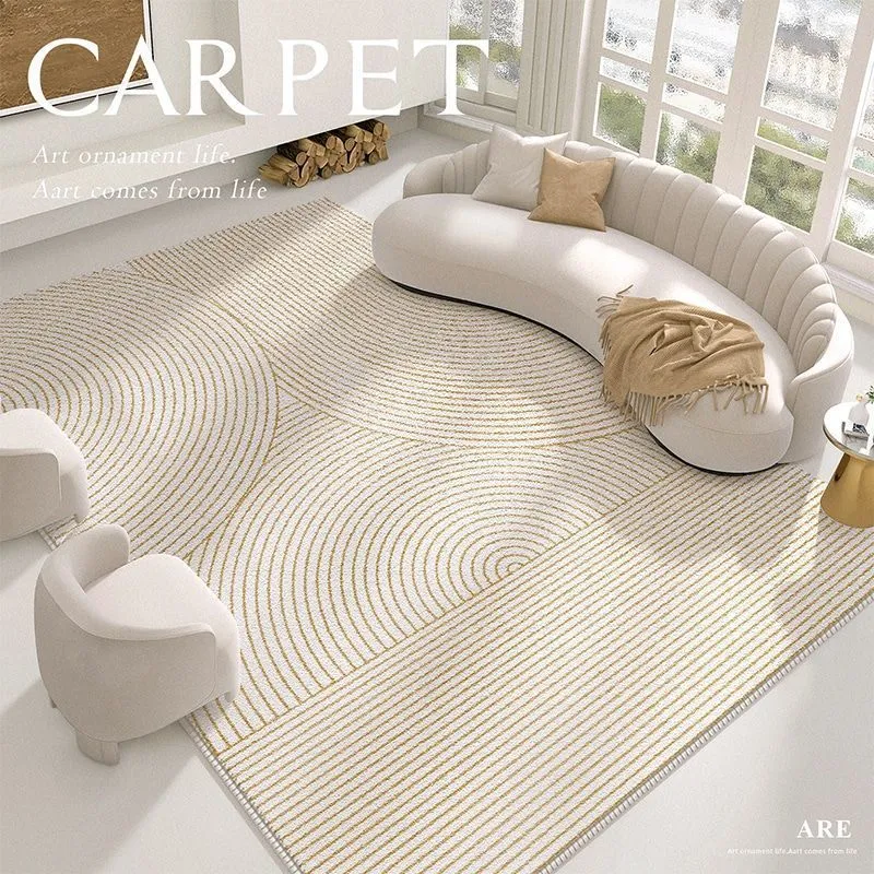 Alfombra moderna línea minimalista decoración de sala de estar dormitorio de lujo junto a la cama alfombra de área grande suave cómoda alfombra antideslizante 221104