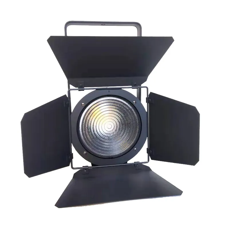 COB PAR LED LIGHT 200W 따뜻한 흰색 LED Fresnel Spot Wash 조명 극장 무대 스튜디오 쇼를위한 헛간 도어