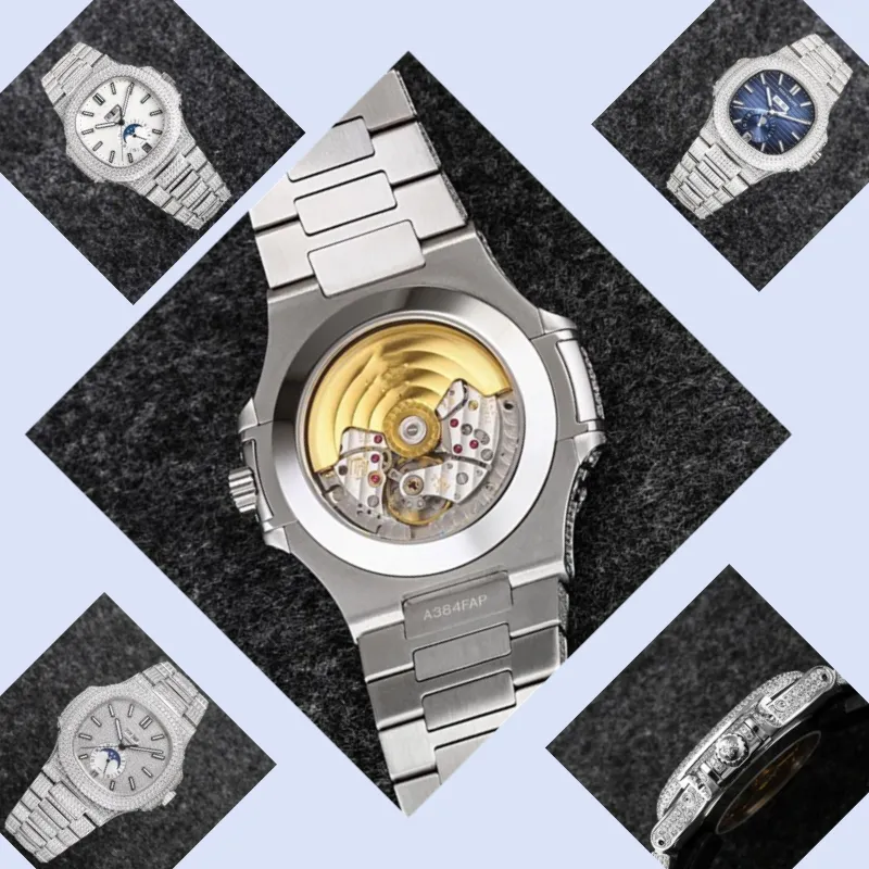 R8 5726/1A-014 Montre De Luxe Luxusuhr 40,5 mm Custom 324 S QA LU 24H/303 Automatikuhren aus Stahl mit Diamanten und Box