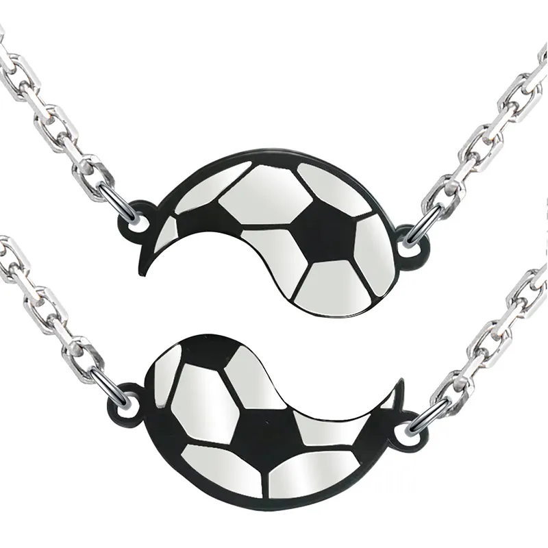 Coupe du monde Sports Football Pendentif Collier Splice Couple Amitié Colliers Accessoires De Mode