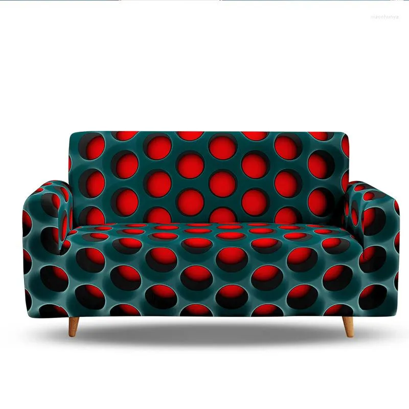 Tampas de cadeira 3D Slipcovers impressos digitais sofá macio e liso toda capa Sofá elástico universal para sala de estar