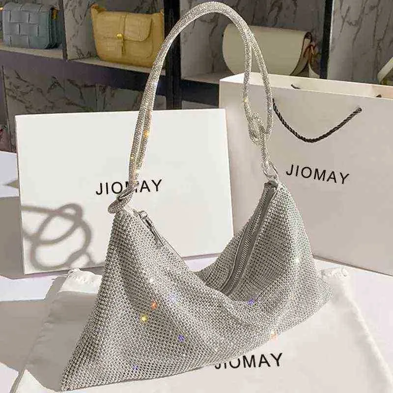 Shoulder Bag Wedding Evening Handbag Designer Women's New Trend Niche Luxury Design Shiny Large Capacity Fashion High Quality Party 220329 1106