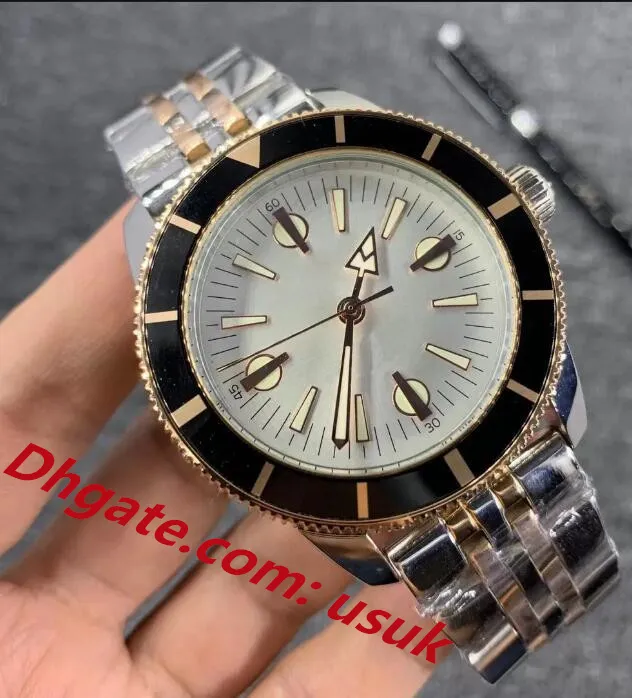 3A Quality Hand Men Watch Blue Dial Two Tone 42 mm Mouvement mécanique Automatique montres en acier STRAP Floding fermoir