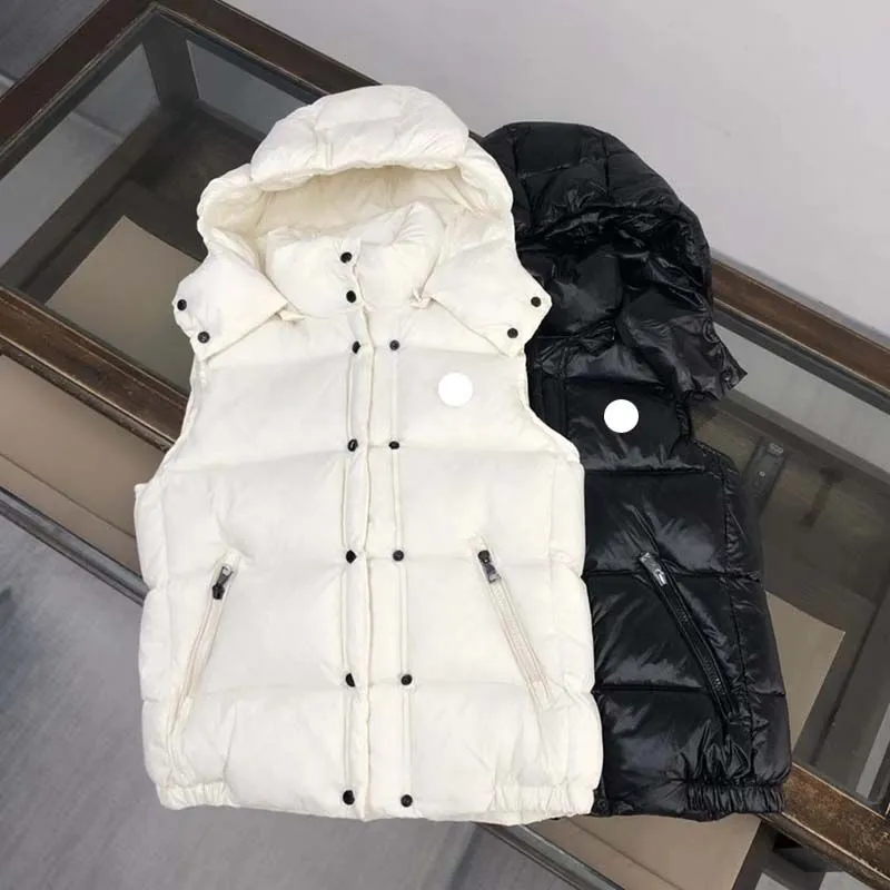 Men s Hooded Down Vest French Brand Women s Bormes Down Vest Winter Jacket Embroidery Badge Warm Coat Jacket