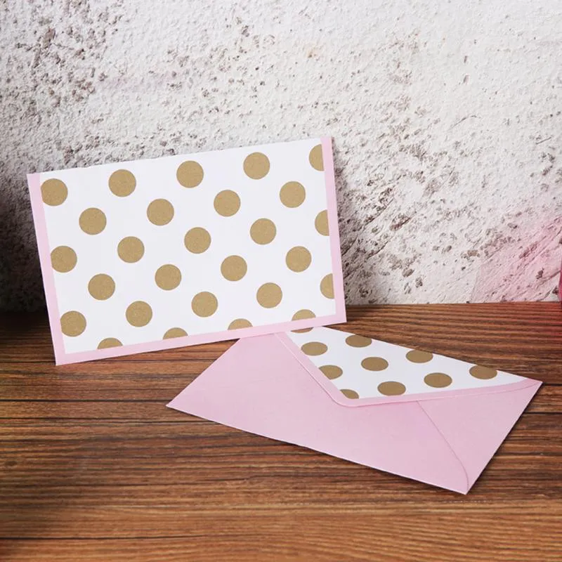 Emballage cadeau 60pcs Enveloppes Cartes de papeterie créatives colorées simples pour l'école