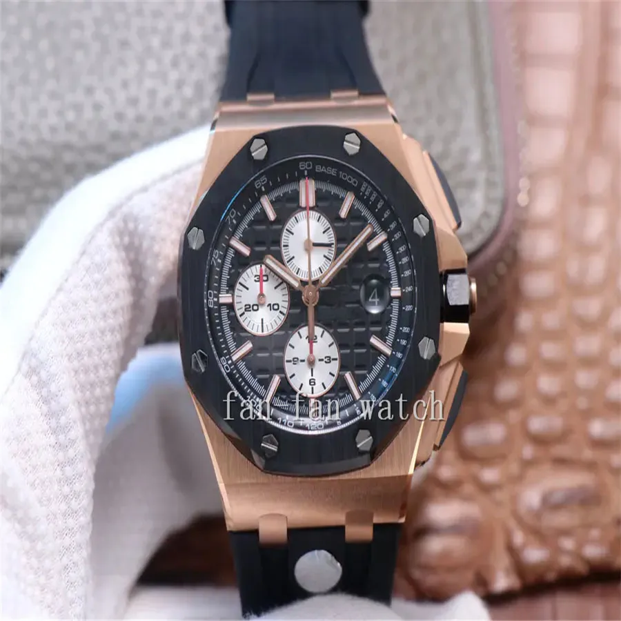 على جائزة JF Maker Mens Watch Super Version 44mm 26401 26401ro.oo.a002ca.01 chronograph Workin 18K Rose Gold Cal.3126 Movement Automatic Men Watches