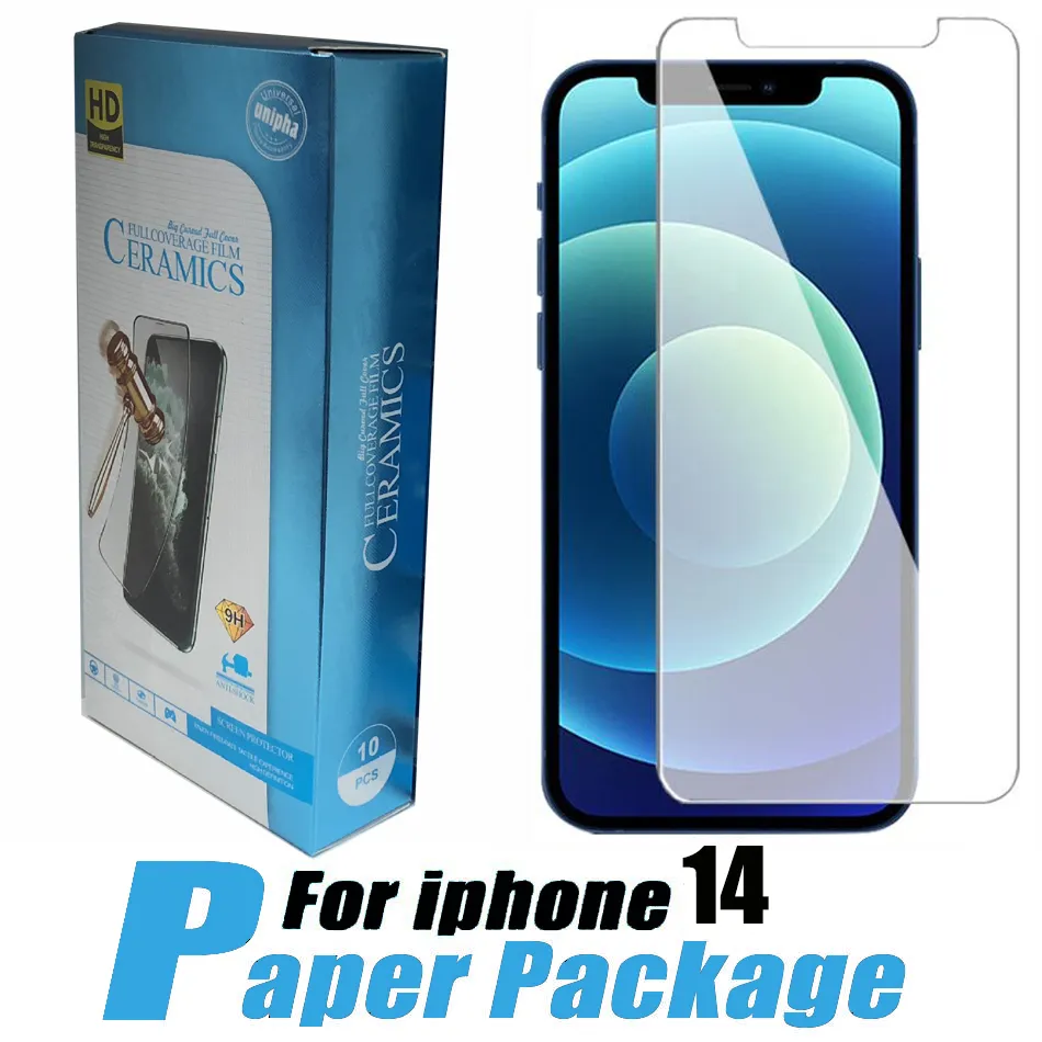 Protecteur d'écran pour iPhone 15 14 13 12 11 Pro Max XS XR Samsung A21s A71 LG Stylo 5 Film trempé en verre trempé 0,33 mm avec boîte en papier 10 en 1