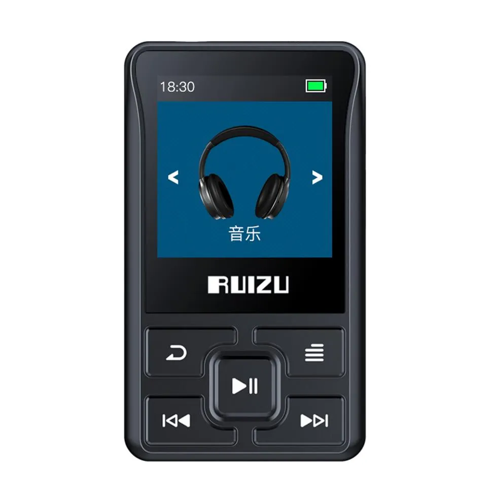 MP4 Ruizu X55 Bluetooth MP3 Taşınabilir Video 1.5 "Konuşmacı FM Radyo Kayıtlı Mini Müzik Çalar Dahili 8G Bellek