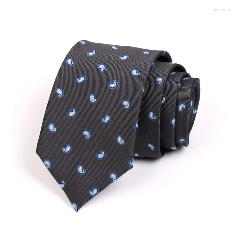 Erkekler için Bow Ties Moda Dakr Gri Peas Desen 7cm İş Mesleği İş Corbatas Smokin Kravat Boyun Giyim Erkek Kravat Hediye Kutusu