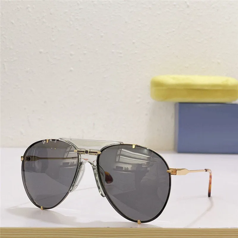 Nouvelles lunettes de soleil design de mode 0740S monture en métal de lentille pilote sans monture style simple et populaire lunettes de protection polyvalentes en plein air UV400