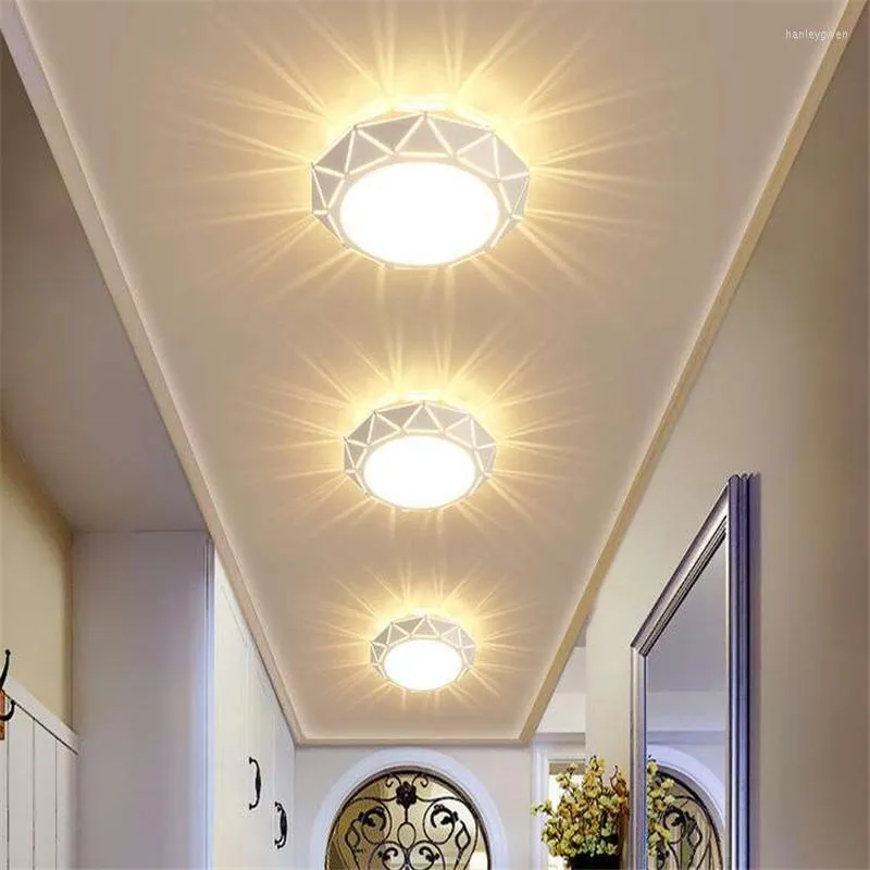 Światła sufitowe 1PCS wielokolorowa lampa el choła domowy oświetlenie korytarza ciepłe białe sypialnię LED oświetlenie