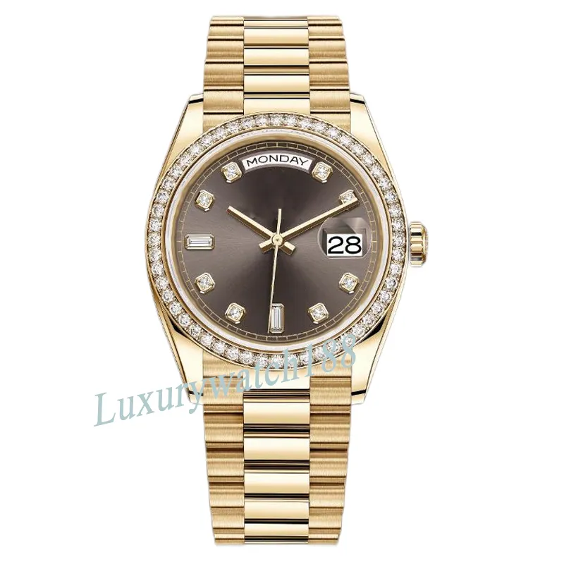 Dla Mans Diamond Watchs Automatyczne designerskie zegarki Rozmiar 40 mm 36 mm Bransoletka ze stali nierdzewnej lodowana mluzowana moissanite zegarek Orologio.