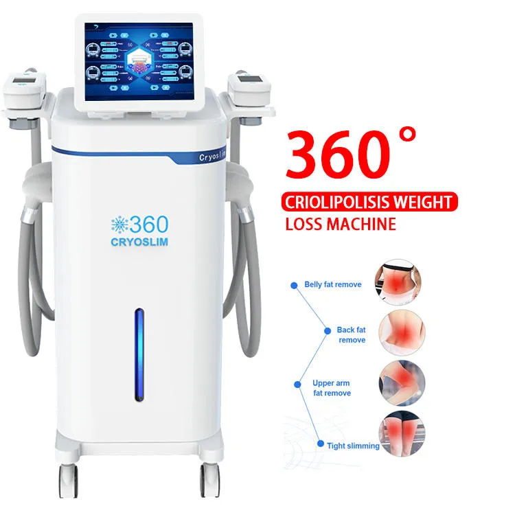 2023 Hot Popular 360 Schlankheits-tragbare Cool Tech 4 Kryo-Griffe Kryolipolyse-Körperformung, fettfreie Kryotherapie-Schlankheitsmaschine