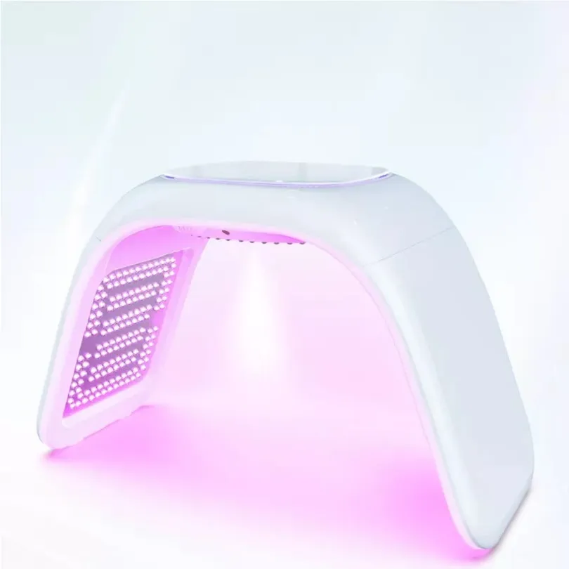 Tri plegable 372 lámparas de 7 colores Terapia de luz LED PDT Máquina facial con bronceado UV Nano Spray Compress EMS Levantamiento