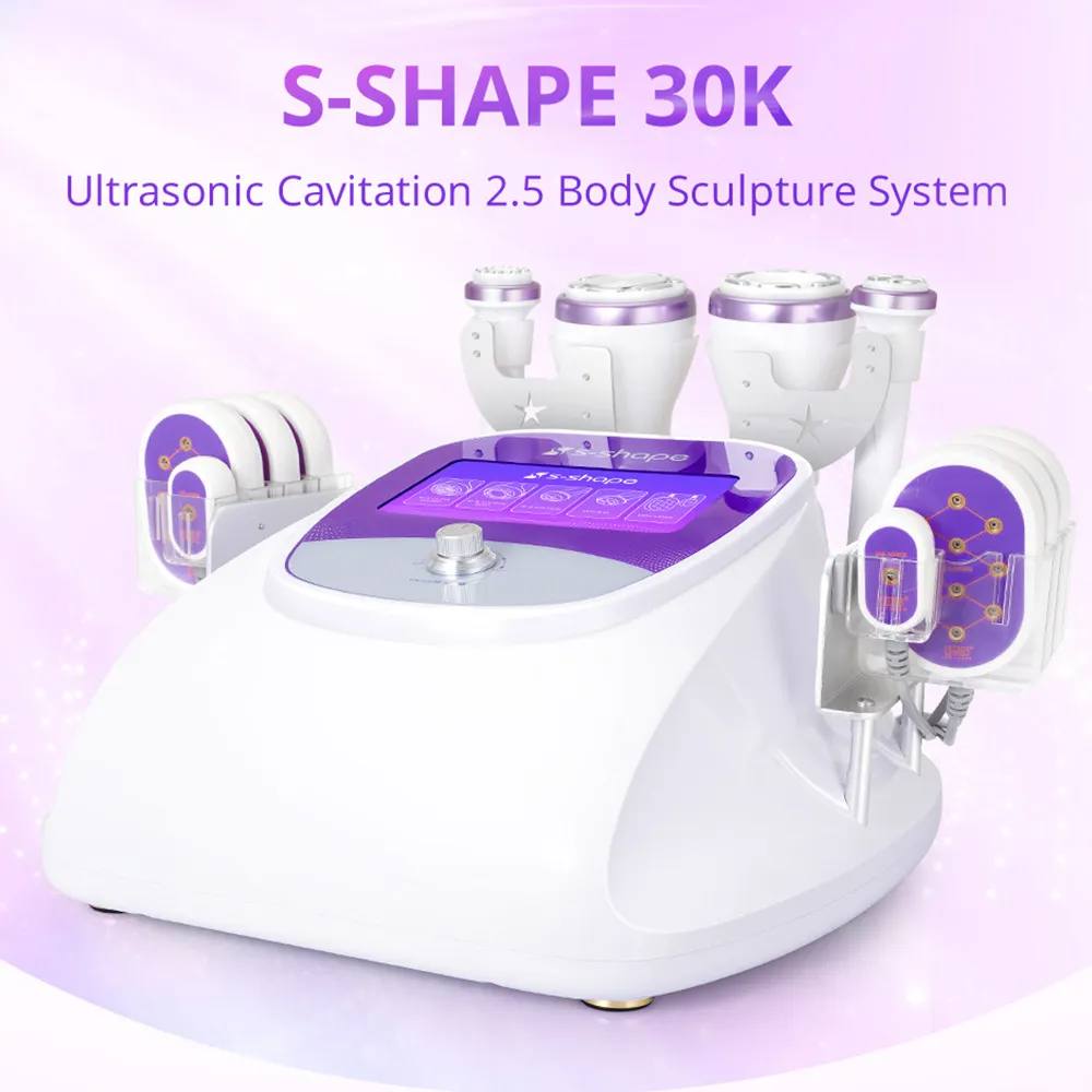 Muse S shape 635nm-650nm Laser led Pads Slimming Weight Fat Loss 30K Cavitation Slimming Machine with CE