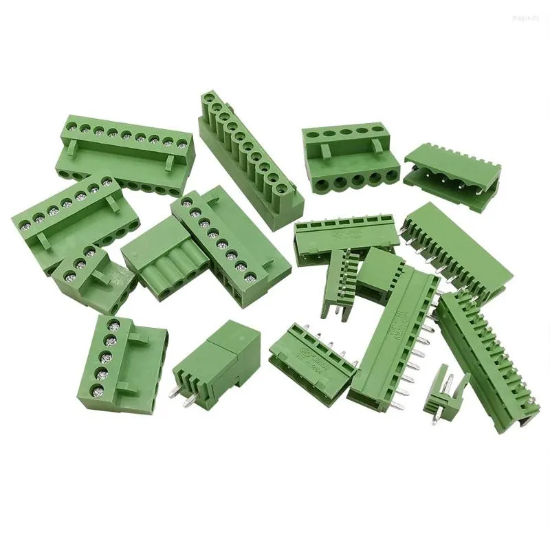 Lighting Accessories 5/10Pair HT3.96mm 2P 3P 4P 5P 6P 7P 8P 9P 10 Pin Block Connector Straight Needle Pitch 3.96mm PCB Screw Terminal 300V