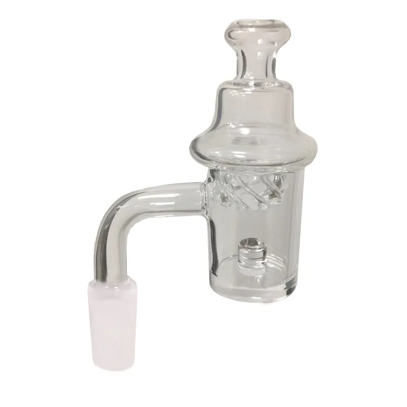 25 mm kwart banger met rokende spinning cycloon koolhydraten cap automatisch verwarming kommen binnen kolom slurper 14 mm mannelijk 90 graden