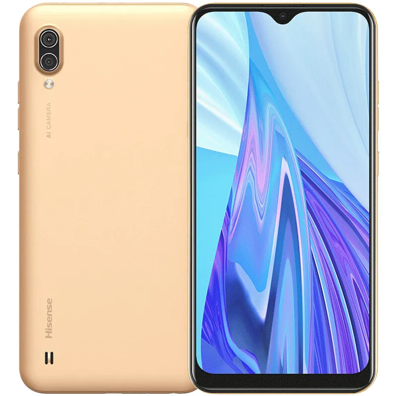 Cellulare originale Hisense F30S 4G LTE 4GB RAM 64GB ROM Quad Core Android 6.22" 60Hz LCD Grande schermo 13.0MP AI Face ID NFC OTG 4010mAh Smart cellulare