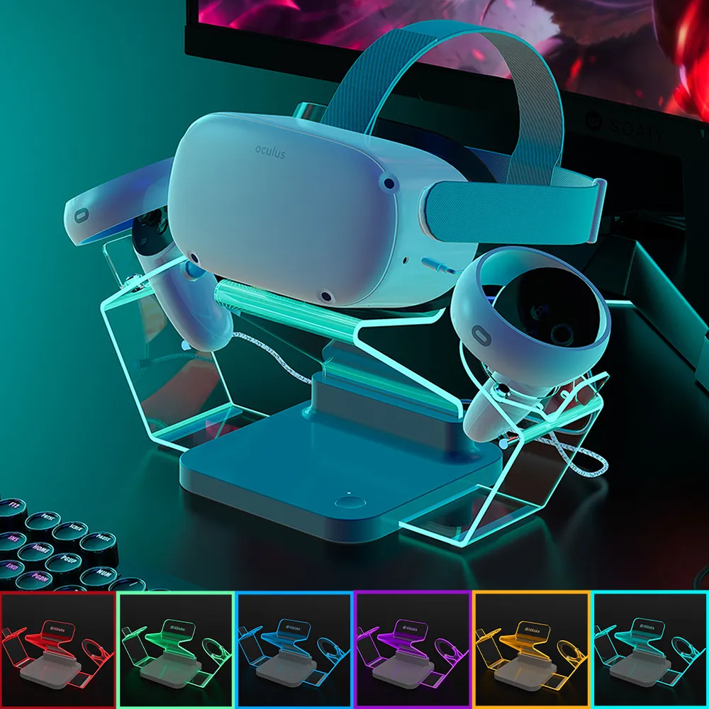 KIWI Design RGB Charging Dock Compatible with Oculus Quest 2 Meta Quest 2