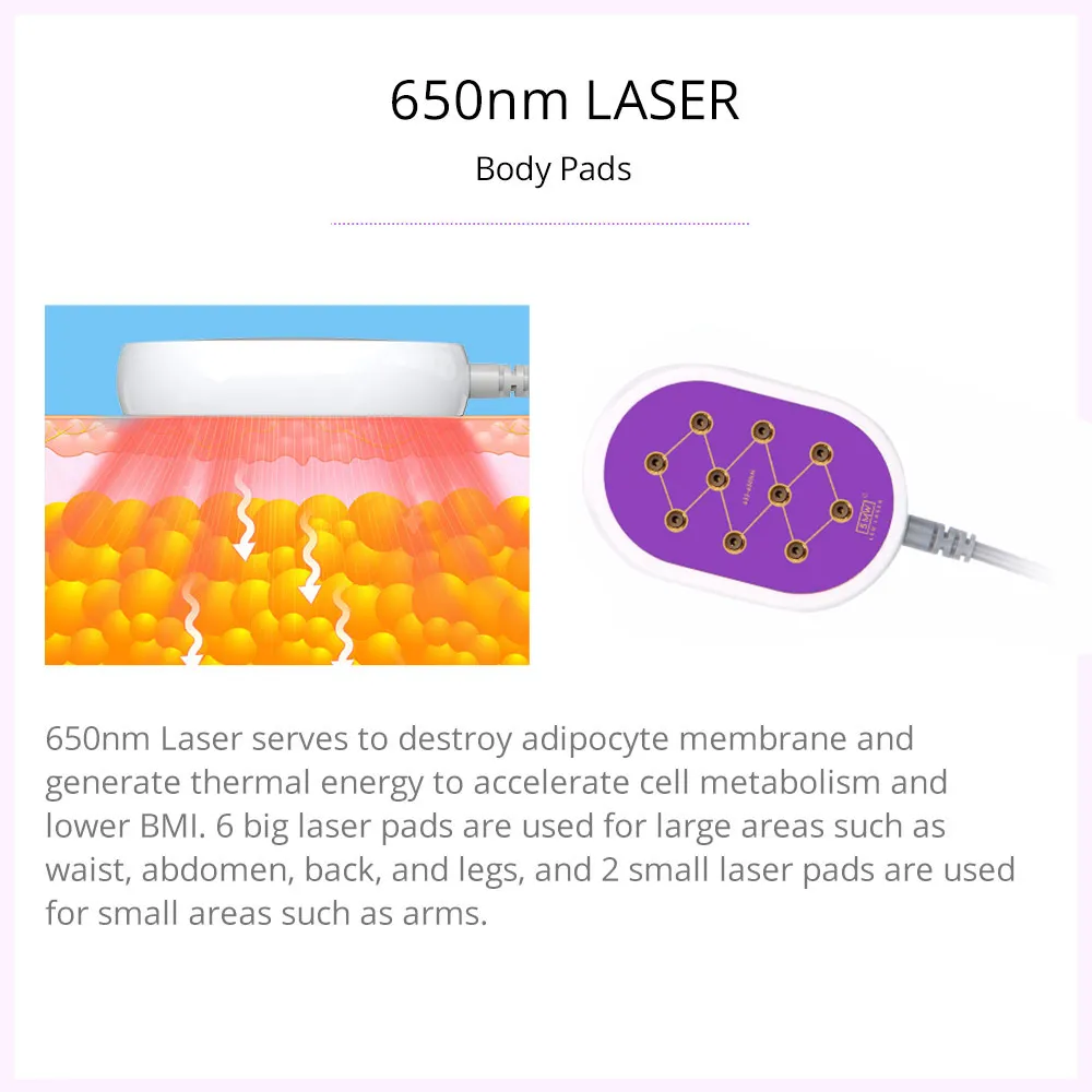 Muse S shape 635nm-650nm Laser led Pads Slimming Weight Fat Loss 30K Cavitation Slimming Machine with CE