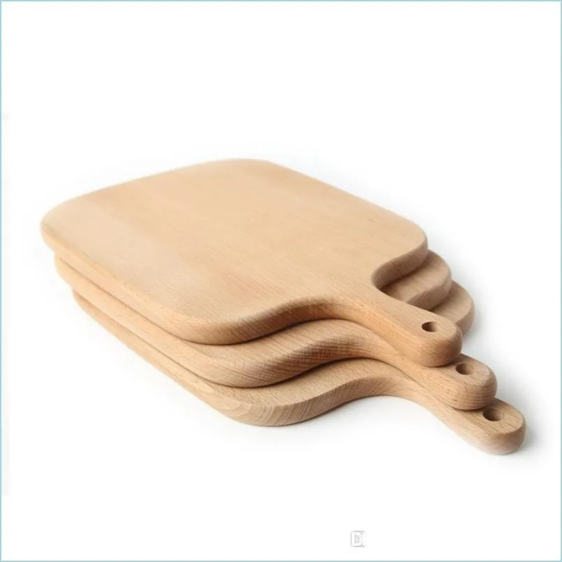 Tagliere Casa Chop Block Cucina Tagliere di faggio Piatto di torta Vassoi di portata Piatto di pane in legno Frutta Vassoio di sushi Strumento di cottura Dh4C5