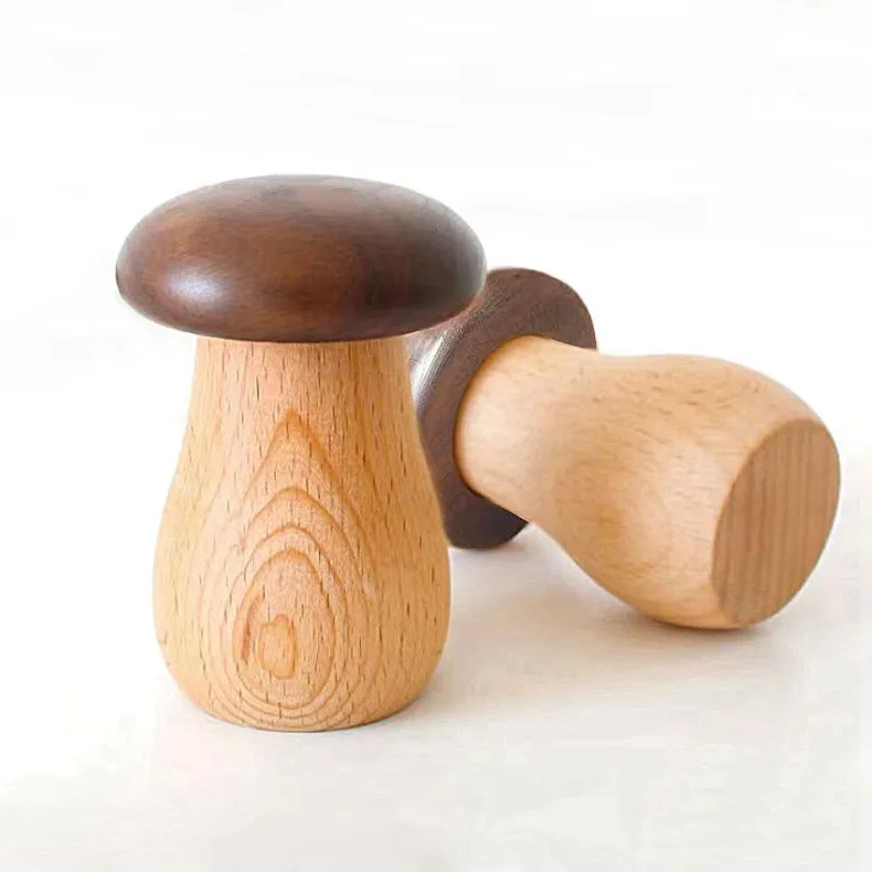 Cool Fumer Naturel En Bois Herbe Tabac Champignon Parapluie Style Silicone Anneau Joint Boîte De Rangement Couverture Épice Miller Stash Cas Bouteille Pot Porte-Cigarette Conteneur