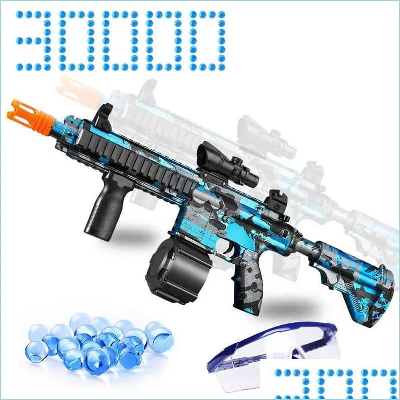 ألعاب السلاح ألعاب Gun M416 Gel Blaster مع 15000 كرات هيدروجيل يدوي Matic Splatter Water Electric for ADT Kids Drop Hompts Mo Dhelp