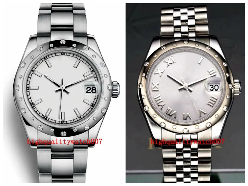 Top Selling Excellente montre pour femme 31 mm en or blanc 18 carats avec diamants Cadran blanc 178334 178344-0045 Automatique 2813 Montres de luxe mécaniques pour femmes