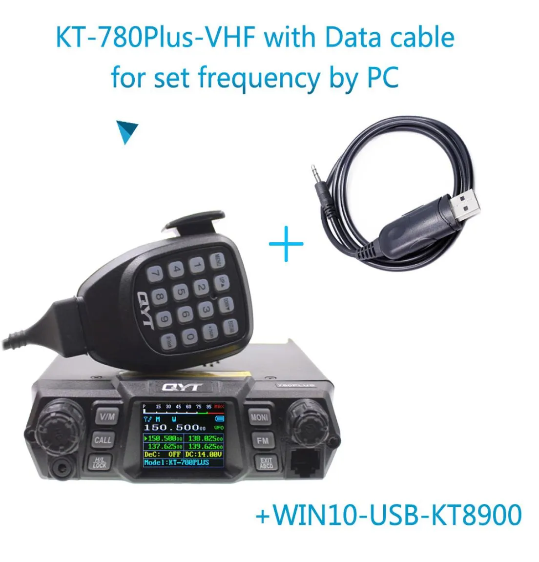 100 watts super puissance QYT KT780 plus VHF136174MHz Radiomobile Transmetteur KT780 200Channels Communication à longue portée6737744
