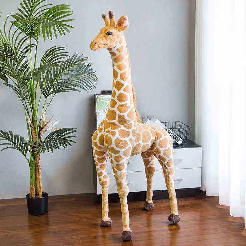 Reallife Simulazione Giraffe Cuddle Bambole di pezza Soft Kawaii Giraffe Doll Regalo di compleanno ldren Toy Room Garden Decor J220729