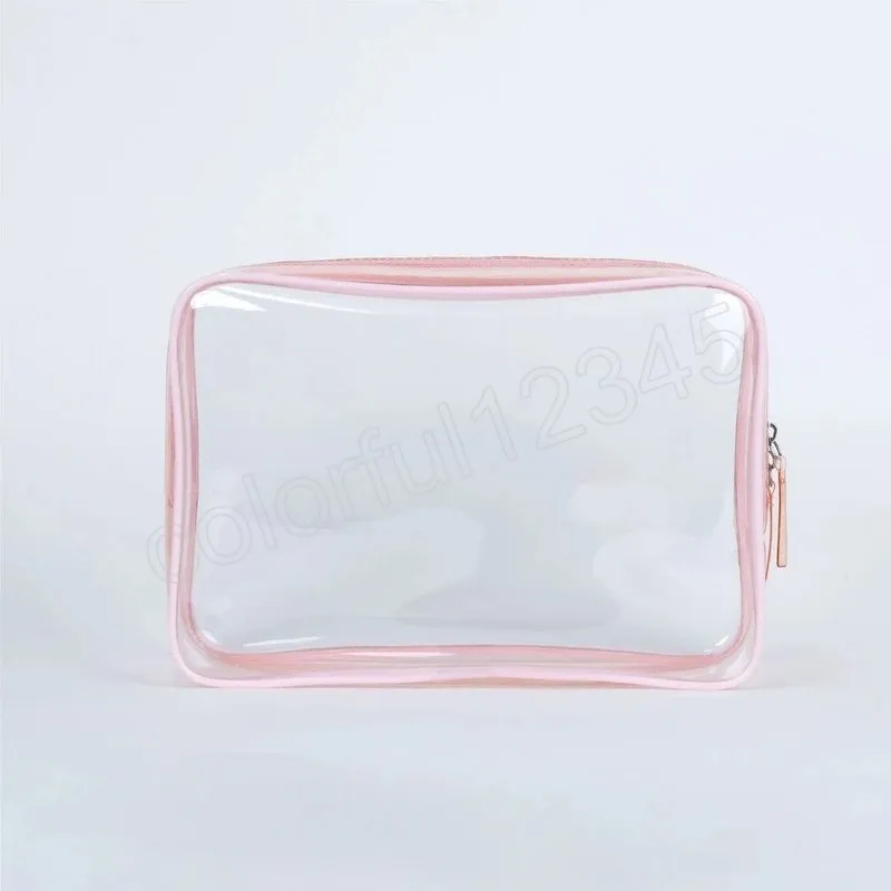 Portable Transparent femmes sac cosmétique étanche voyage maquillage sacs stockage nouvelle salle de bain organisateur clair fille trousse de toilette