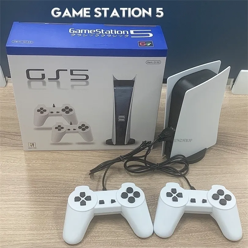 Przenośni gracze gra GameStation 5 Avout Home TV Game Console Game Station 5 Brak opóźnienia podwójny uchwyt Euusuk Plug 221107