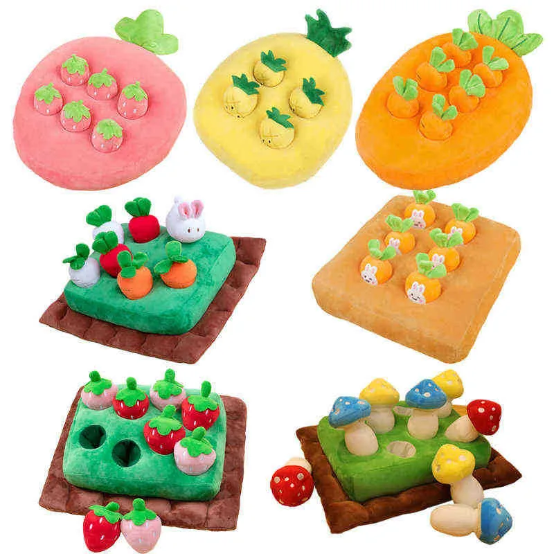 Bébé Montessori Pull Légumes Fruits Cuddle Set Pull The Carrot Picking Game Parentld Interaction Education Cuddle J220729