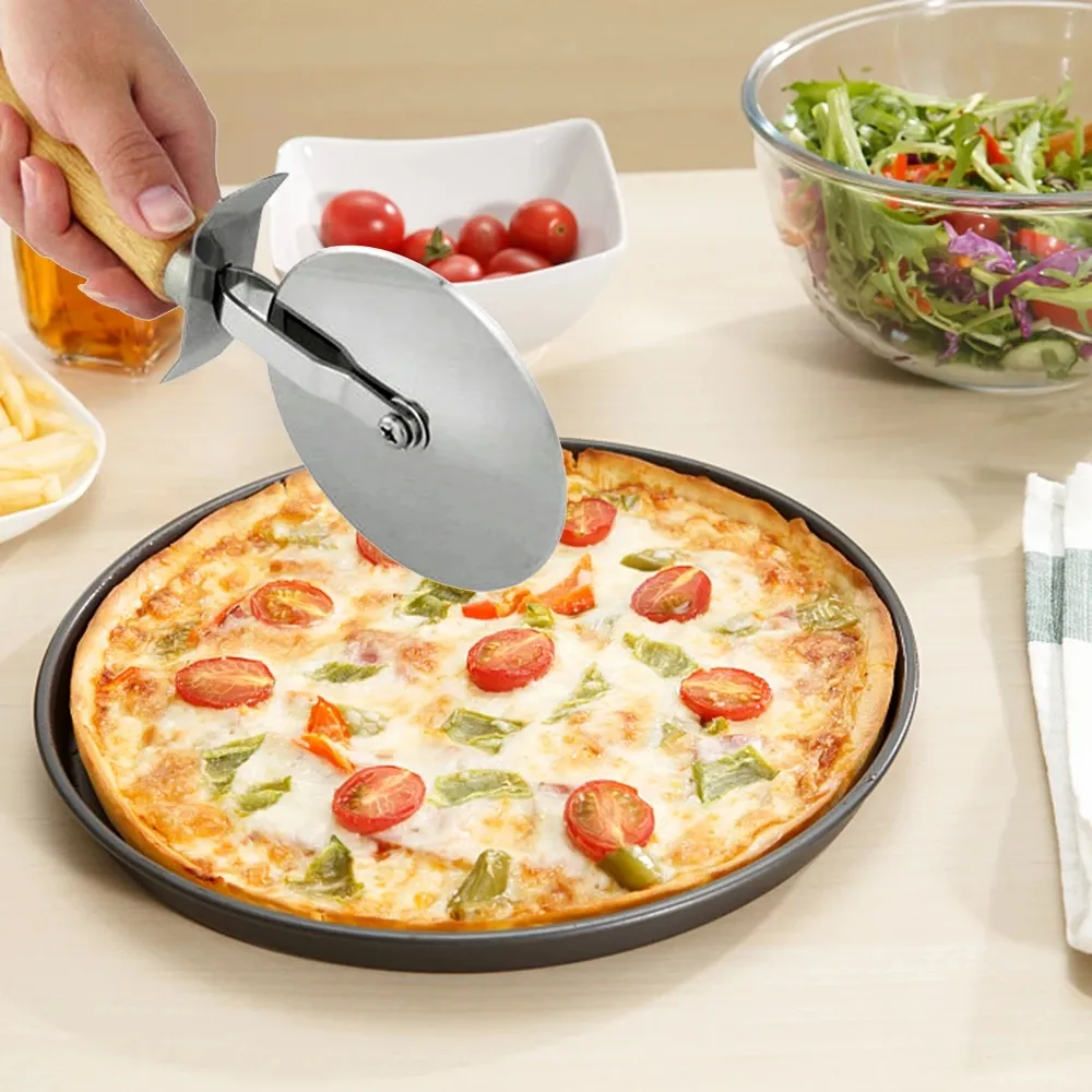 Premium Pizza Cutter Wheel - Super Sharp Zinc Alloy Pizza Slicer