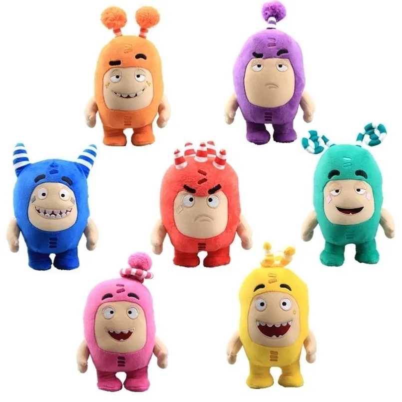 Plush Dolls 7pcs/lot 18cm Cute Oddbods Toys Animation Treasure Of Soldier Soft Stuffed Toy Doll for Kids Christmas Gift 221107