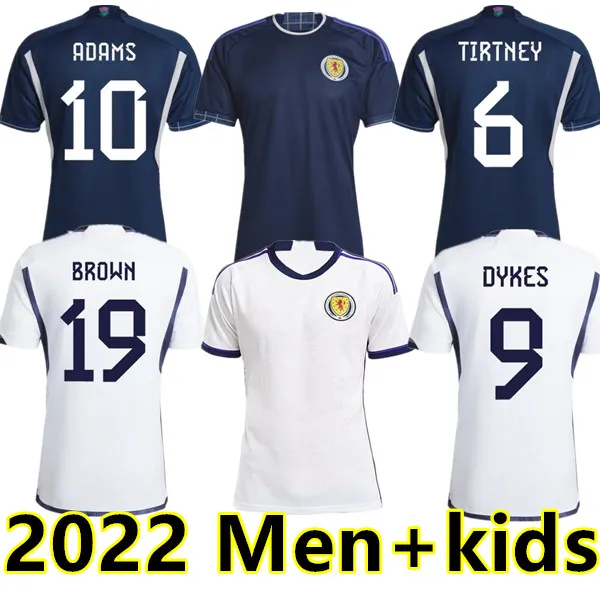 2022 2023 Schotland voetballen nationale team John McGinn Scott McTominay Andy Robertson Fraser Adams Hanley Dykes volwassen mannen Kit Home Away voetbal shirts