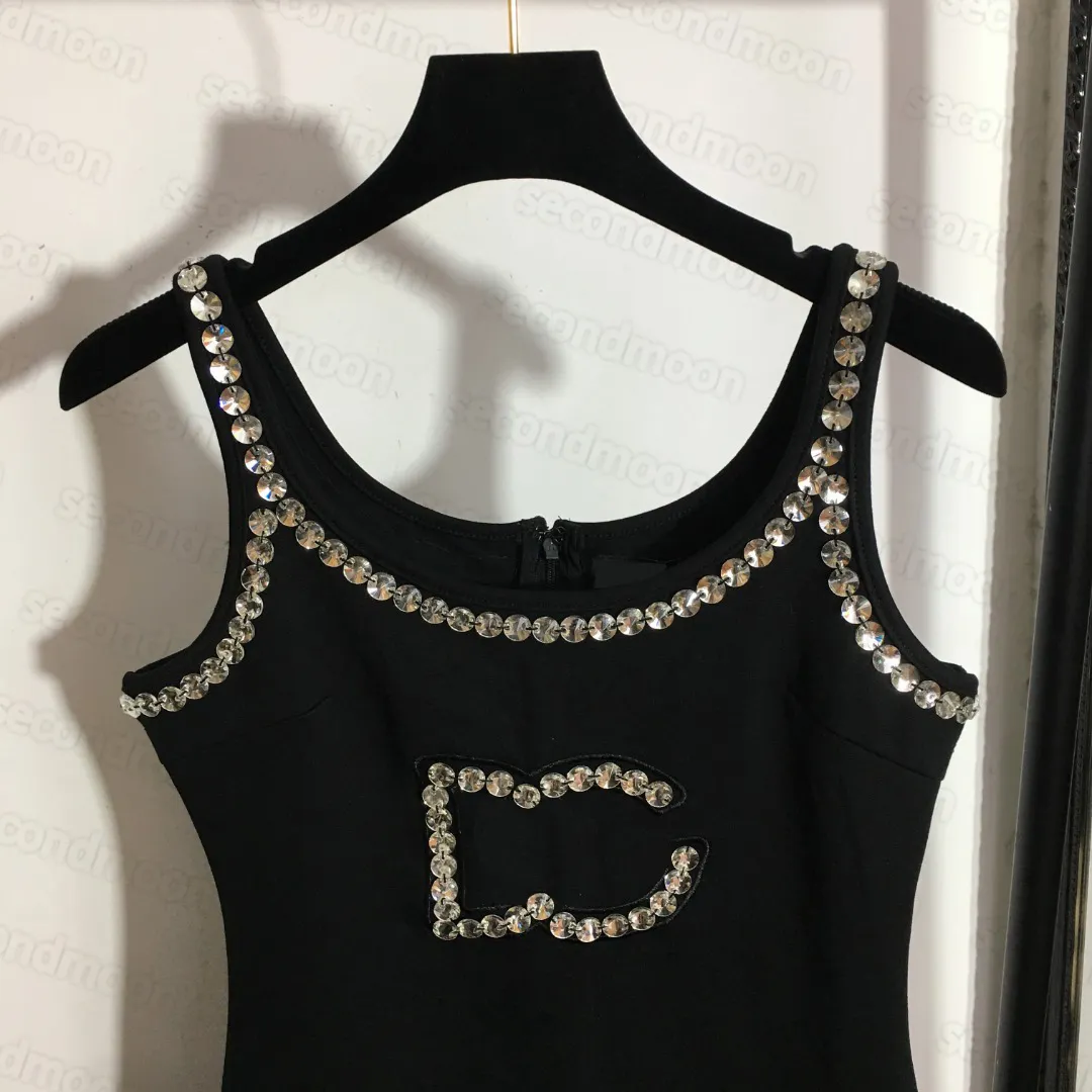 Shiny Rhinestone Sexy Dress Women Bodycon Dresses Club Party Black Dress Designer Breattable Fashion Clothing292T