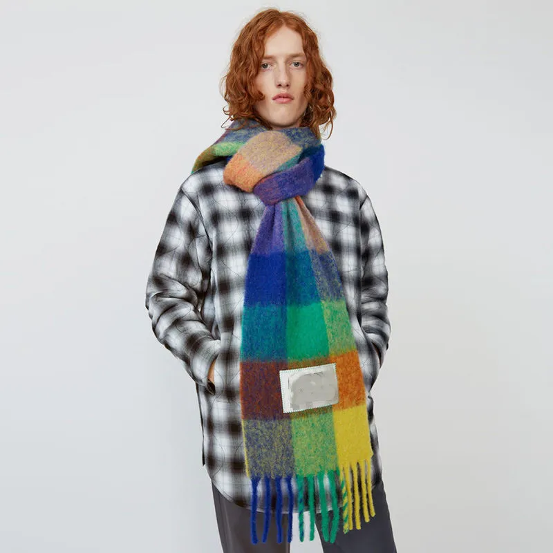 Hot Women Sacrf Cashmere Winter Scarf Scarves Blanket Scarves Women Type Colour Chequered Tassel Imitated