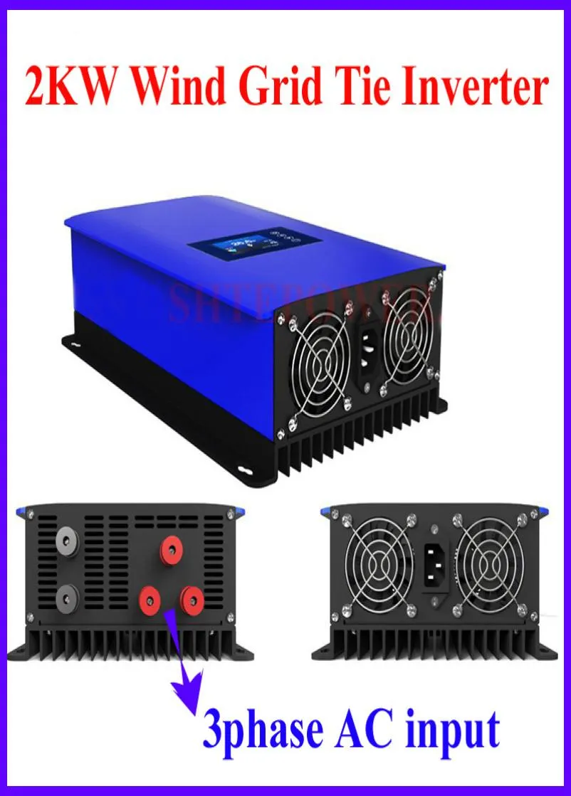 MPPT 2000W Wind Power Grid Falter z kontrolą zrzutu obciążenia dla 3 fazy 4590 V Generator turbiny wiatrowej 9428010