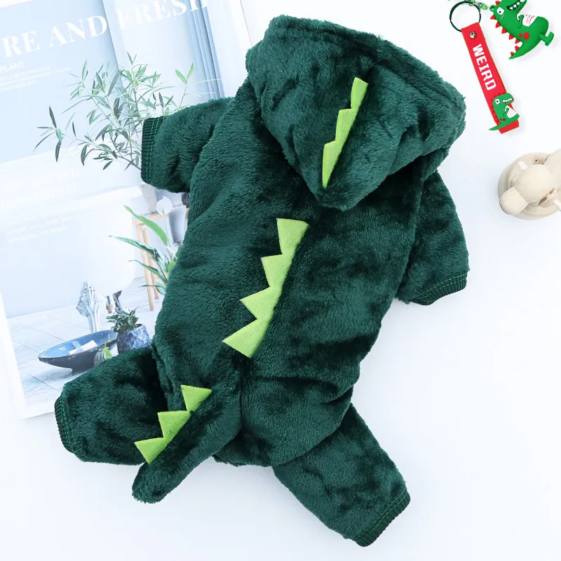 Dog Apparel Autumn and winter warm four-legged feet small medium-sized dogs and cats dinosaurs transformed into clothing supplies