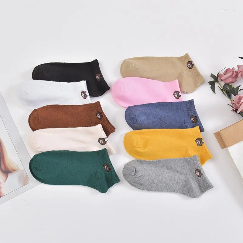 Men's Socks 5 Pairs Of Bear Foreign Trade Invisible Ins Little Daisy Women 'S Boat