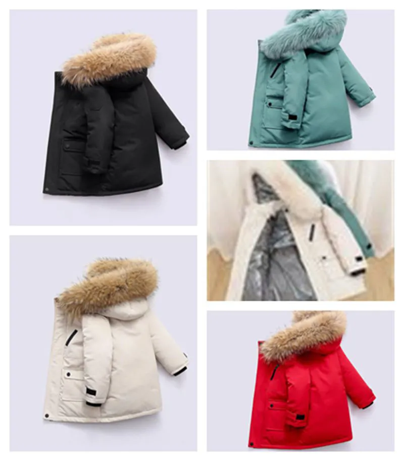 2022 Brand Kids Coat Baby Clothes Coats Designer Down Coat Huva Downs Jacket tjock varm utkl￤der Girl Girl Girls Designers Ytterkl￤der Vita anka jackor ￤rmar ￤r