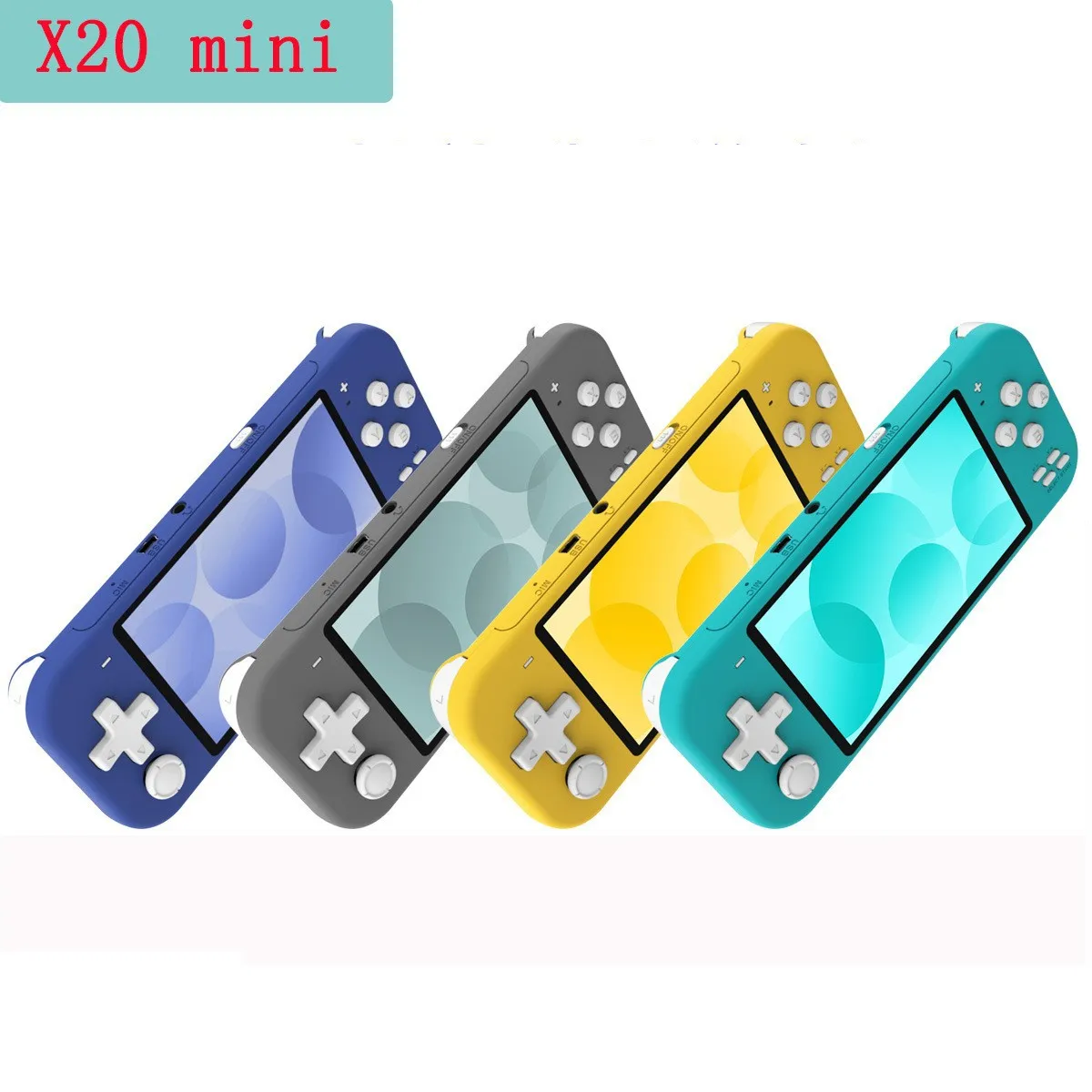 X20 Mini Handheld Retro Games Console Protable Game Players 8GB 4.3-inch Screen Supports FC/SFC/GBA/NES/GB/MD Nostalgic GBA for Kids Gift