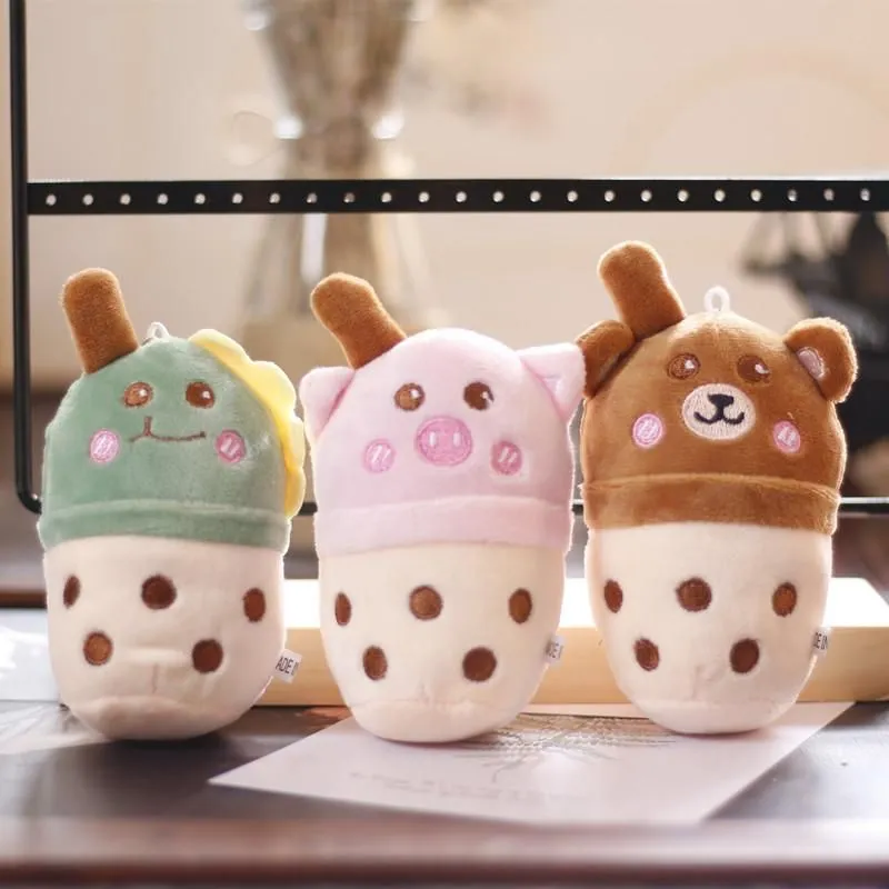 Mimi 12cm Boba Plushies Bubble Tea Teys Toys Cartoon Captoent Cartoonged Milk Milk Food Homes for Kids