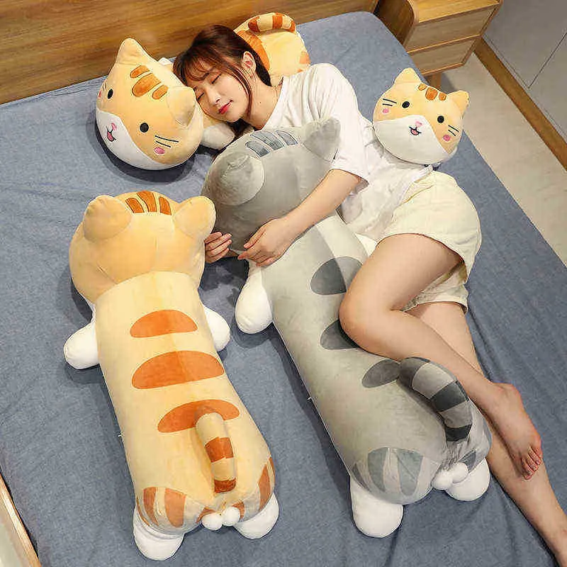 40100Cm Gros Oeuf Sexy Butt Chat Oreiller Mignon Animal En Peluche Câlin Poupée Pour Enfants Bébé Belle Doux Sommeil Oreiller Cadeau Pour Fille J220729