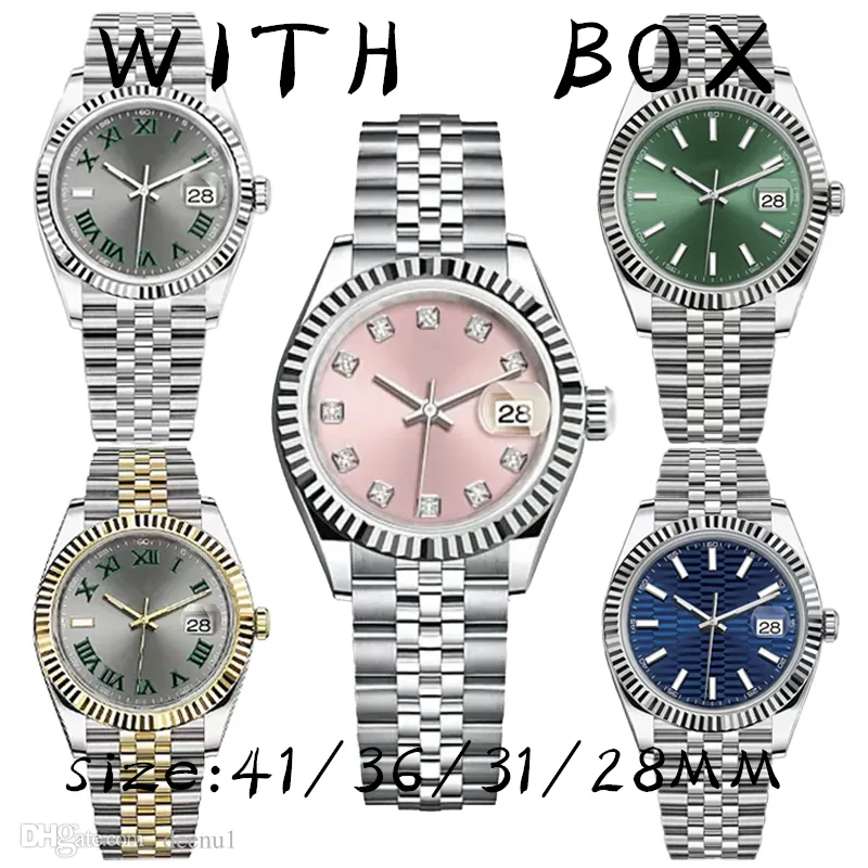 HOT CAKE Men's automatic mechanical watch 36/41MM 904L all stainless steel watches Women's 28/31 quartz battery super luminous sapphire waterproof wristwatch