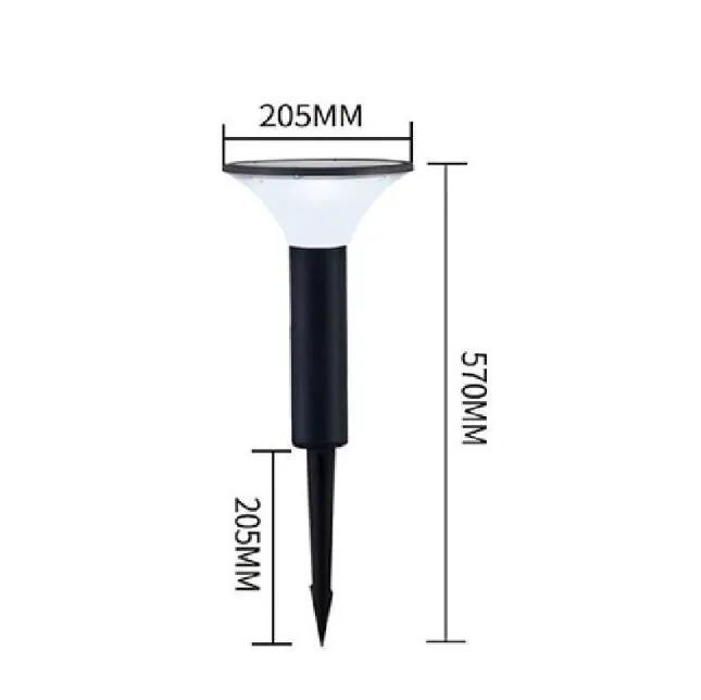 أضواء حديقة الطاقة الشمسية Bollard Light Villa Light Light Outdoor مقاومة للماء LED Electric H57cm H80cm