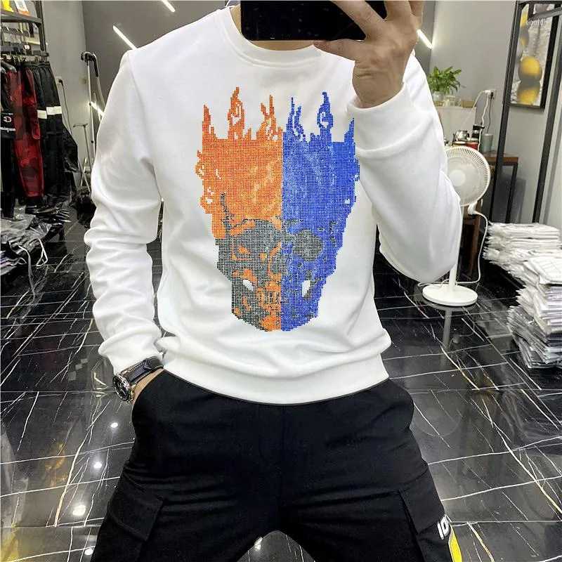 Men's Hoodies Diamond Harajuku Winter Men's Hoodie High Quality Warm Youth Streetwear Pullover Couple Oversized Hoody